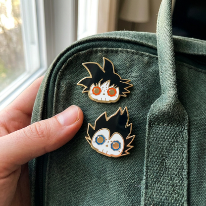 [BUNDLE] Goku + Vegeta Skull Gold Plated Hard Enamel Pins