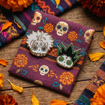 [BUNDLE] Gon + Killua Skull Gold Plated Hard Enamel Pins