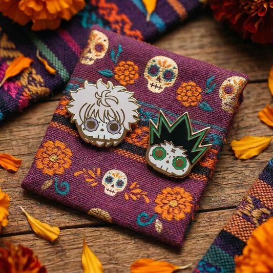 [BUNDLE] Gon + Killua Skull Gold Plated Hard Enamel Pins