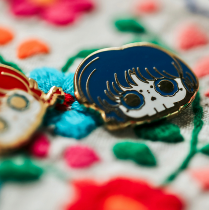 Akane Tendo Skull Gold Plated Hard Enamel Pin