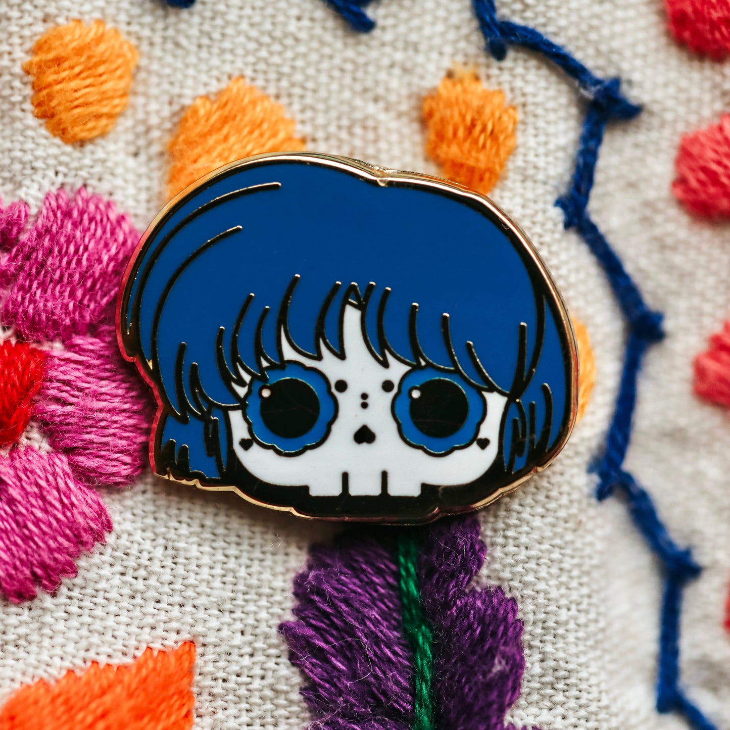 [BUNDLE] Ranma 1/2 + Akane Tendo Skull Gold Plated Hard Enamel Pins