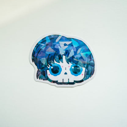 Akane Tendo Skull Bubble-free sticker (Vinyl Holographic Broken Glass)