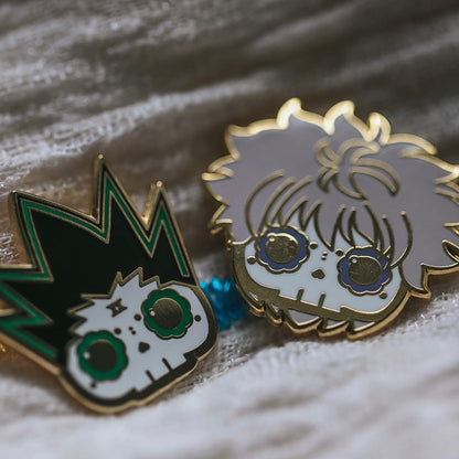 [BUNDLE] Gon + Killua Skull Gold Plated Hard Enamel Pins