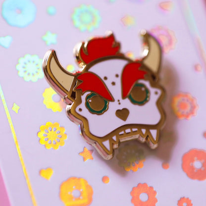 Bowser Skull Gold Plated Hard Enamel Pins