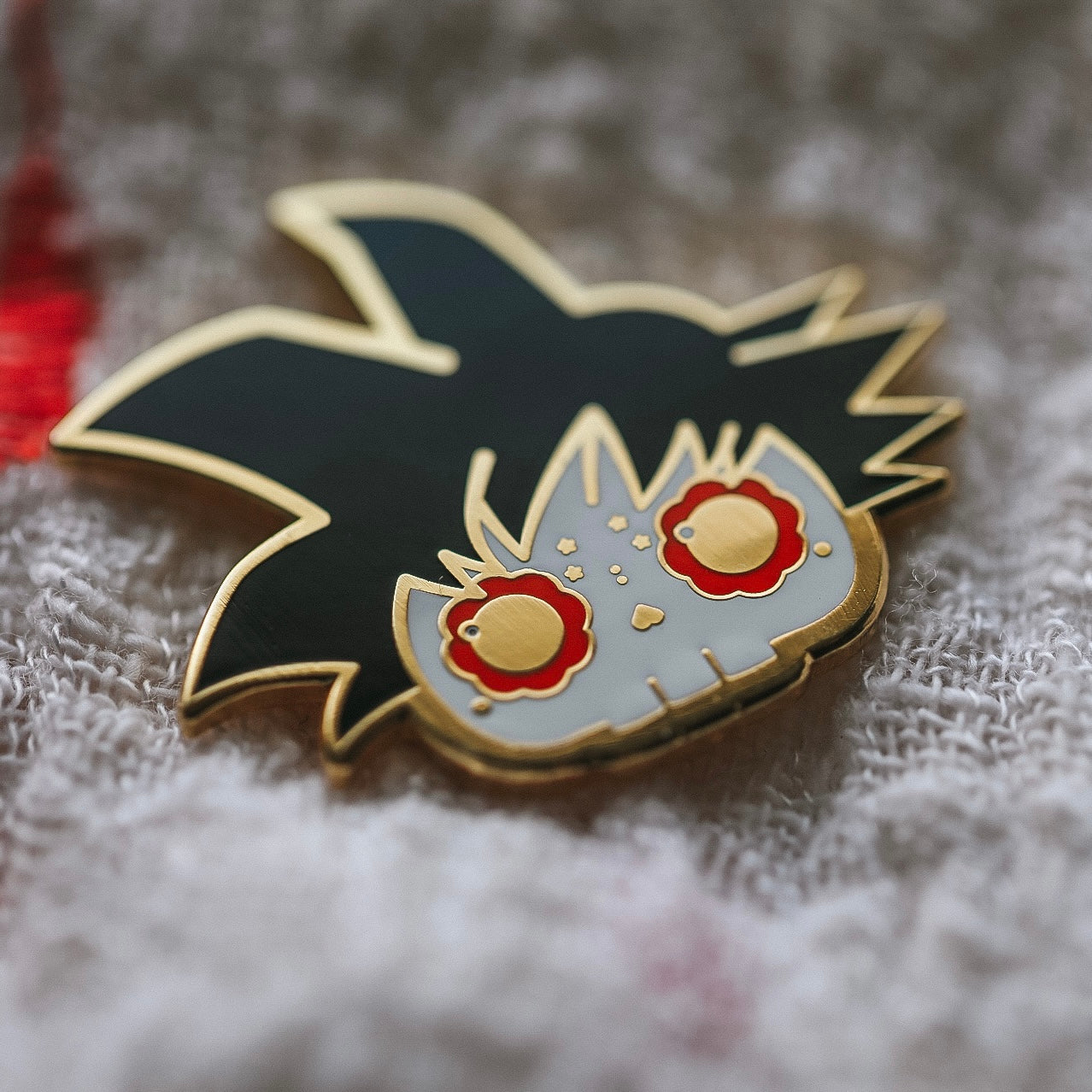 Goku Skull Gold Plated Hard Enamel Pin