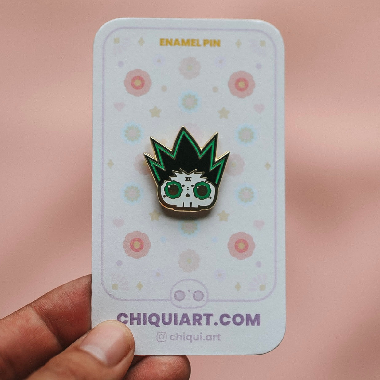 Gon Freecss Skull Gold Plated Hard Enamel Pin