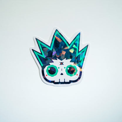 Gon Skull Bubble-free sticker (Vinyl Holographic Broken Glass)