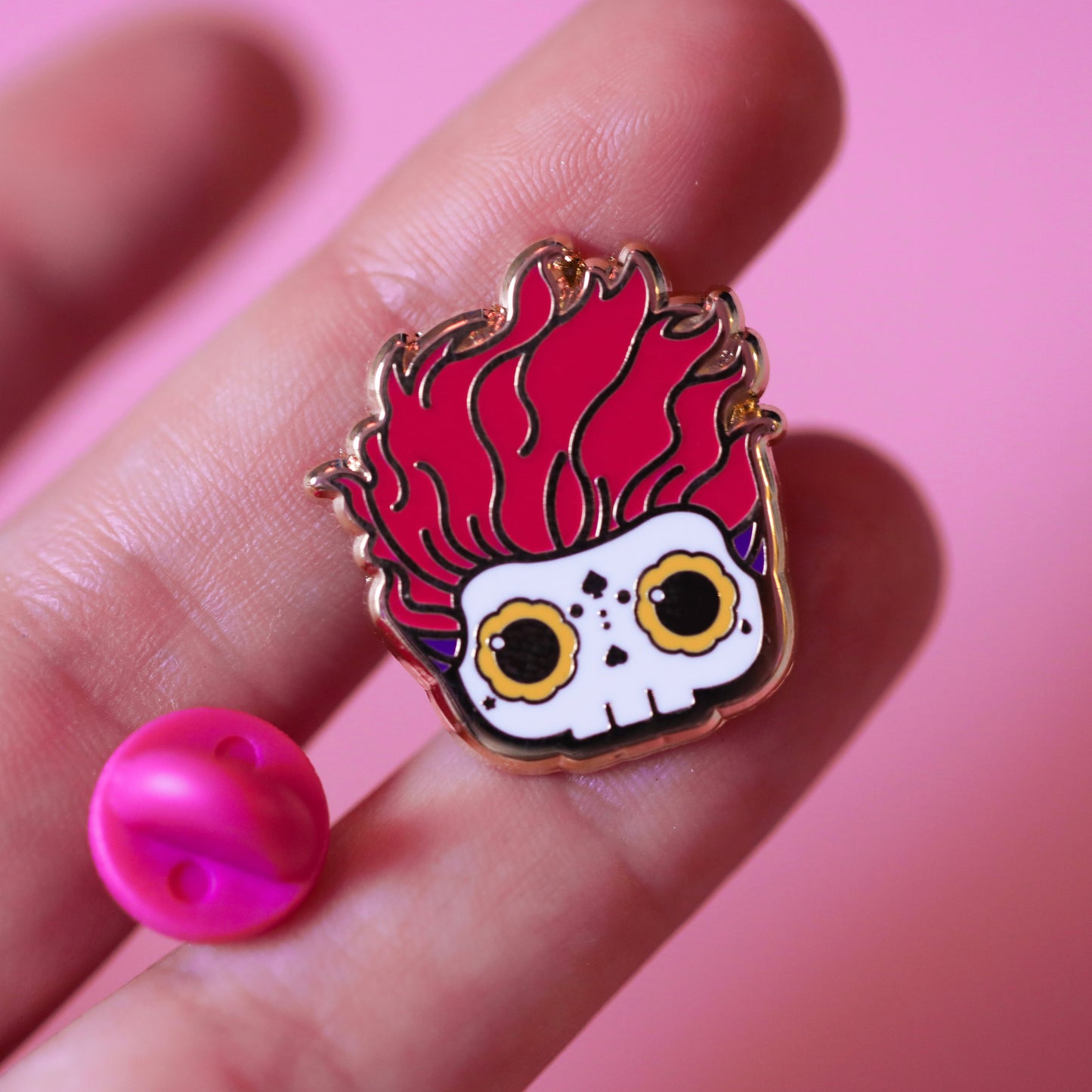 Hisoka Morow Skull Gold Plated Hard Enamel Pin