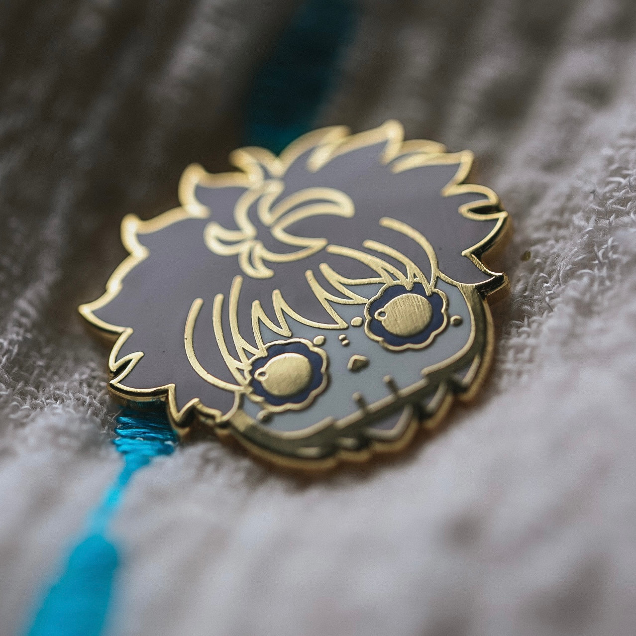 Killua Zoldyck Skull Gold Plated Hard Enamel Pin