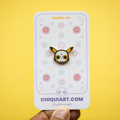 Pikachu Skull Gold Plated Hard Enamel Pin
