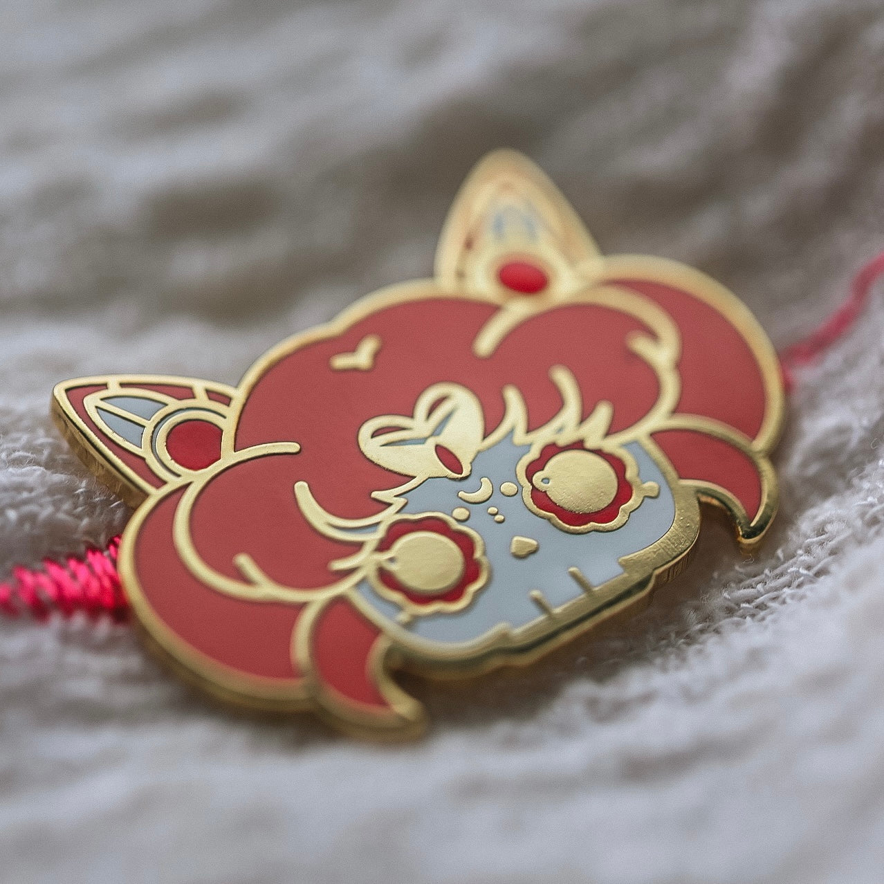 Sailor Chibi Moon Skull Gold Plated Hard Enamel Pin