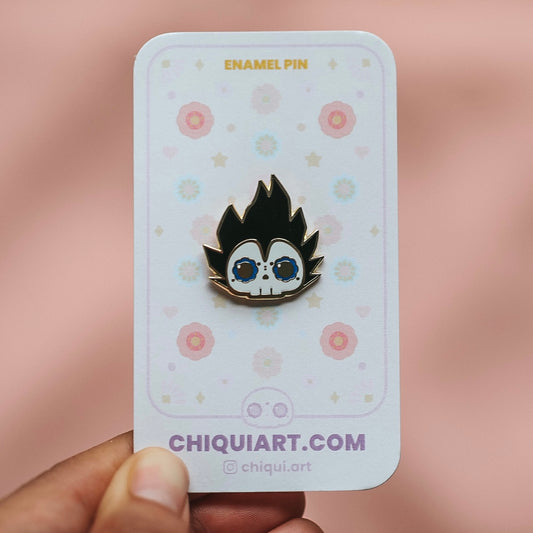 Vegeta Skull Gold Plated Hard Enamel Pin