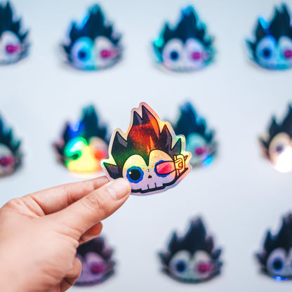 [BUNDLE] Goku + Vegeta + Piccolo Skull Bubble-Free Sticker (Glossy Vinyl Holographic)